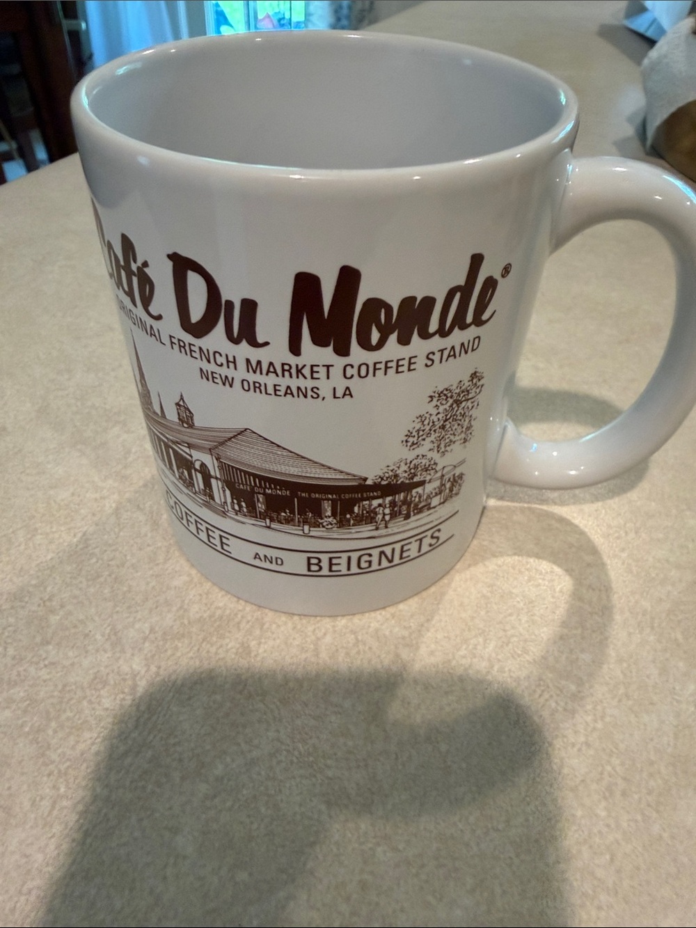 White Ceramic Coffee Mug - New Orleans Design